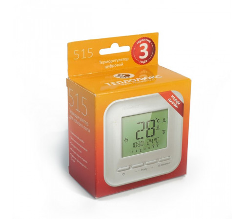 Терморегулятор для теплого пола ТЕПЛОЛЮКС 515 белый