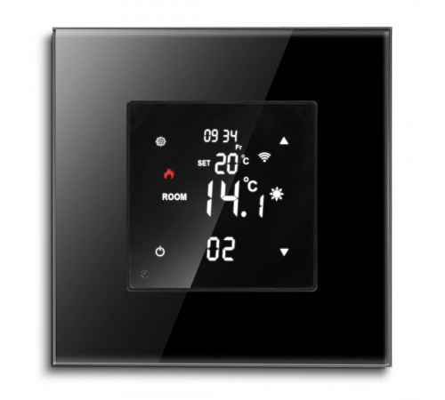 Терморегулятор WarmLife Elec Glass Wi-Fi черный Терморегулятор WarmLife Elec Glass Wi-Fi черный