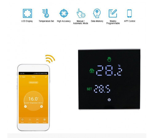 Терморегулятор теплого пола WarmLife Wi-Fi tuya Терморегулятор теплого пола WarmLife Wi-Fi tuya