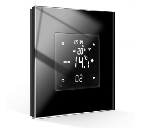 Терморегулятор WarmLife Elec Glass Wi-Fi черный Терморегулятор WarmLife Elec Glass Wi-Fi черный