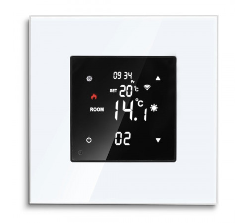 Терморегулятор WarmLife Elec Glass Wi-Fi белый Терморегулятор WarmLife Elec Glass Wi-Fi белый